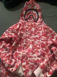 Bluza bape pink shark