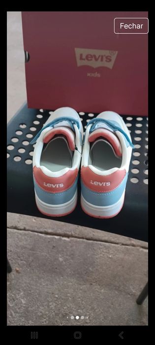 Sapatilhas Levi's Kick White Pastel Blue  N34