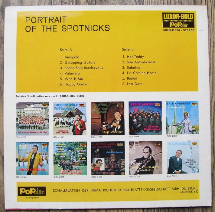 The Spotnicks – Portrait Of The Spotnicks, winyl 12'', 33 rpm, EX