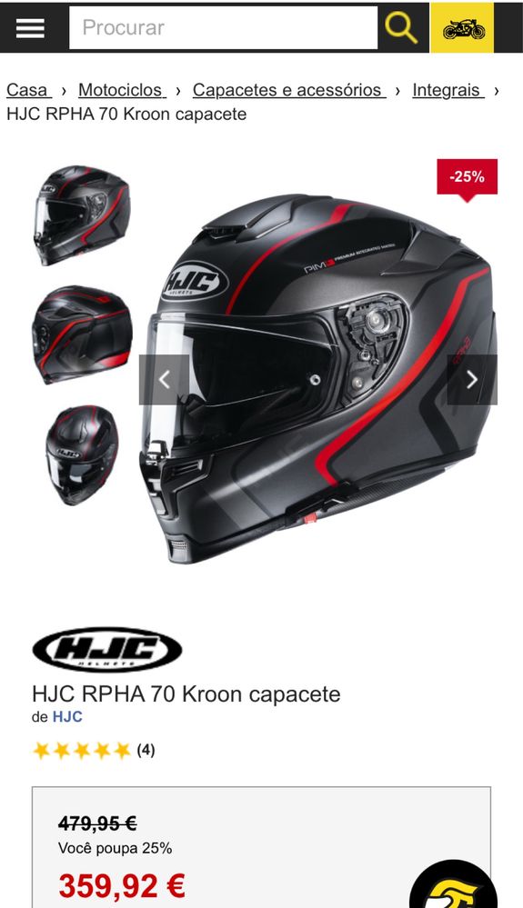 Capacete HJC RPHA 70 KROON