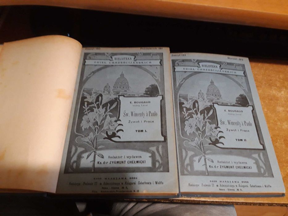 Św.Wincenty a'Paulo.T.1-2 -E .Bougaud- W-wa1913 opr.wyd.