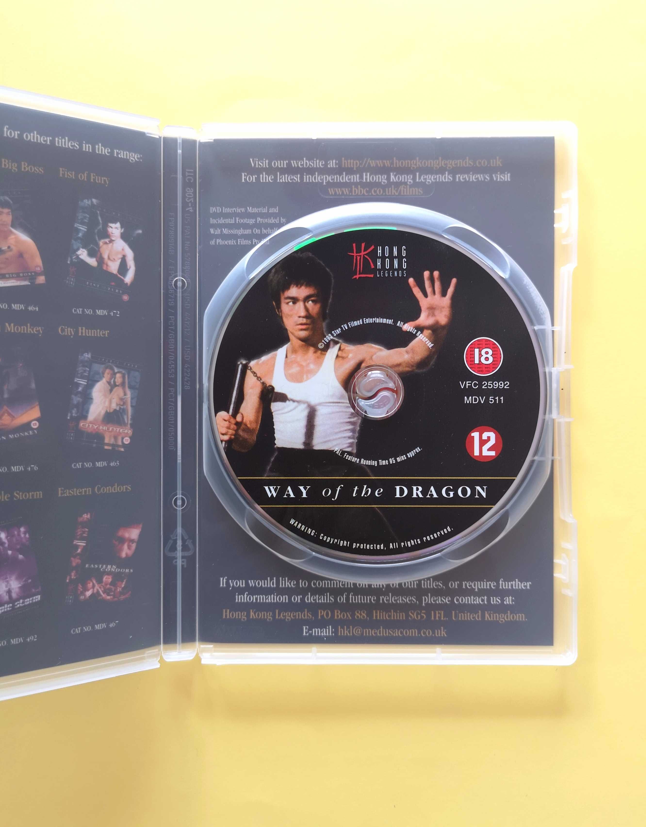 DVD do Way of the Dragon / A Fúria do Dragão