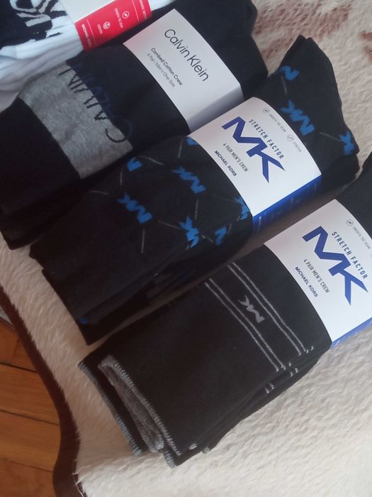 Skarpetki MICHAEL KORS czarne wyższe wysokie 40-46 4 pak