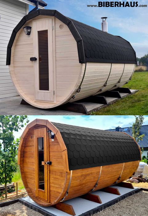 SAUNA Ogrodowa 400 cm + OKNO 100% + PRZEBIERALNIA +GRATIS Beczka +Akce