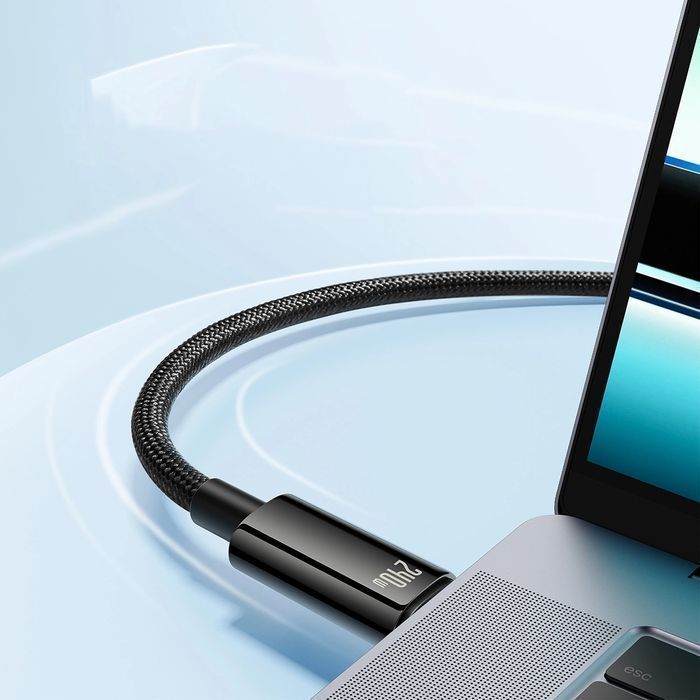 Kabel USB C - USB C 480Mb/s 240W 2m Baseus Tungsten Gold - czarny