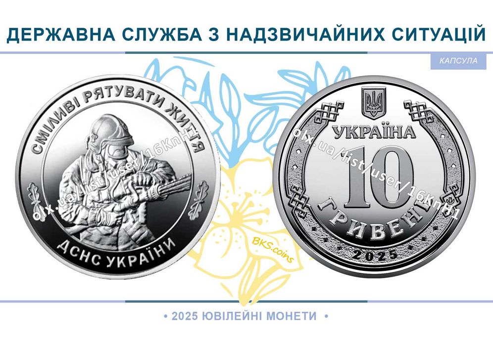Державна служба України з надзвичайних ситуацій. Монета 10 грн. ДСНС