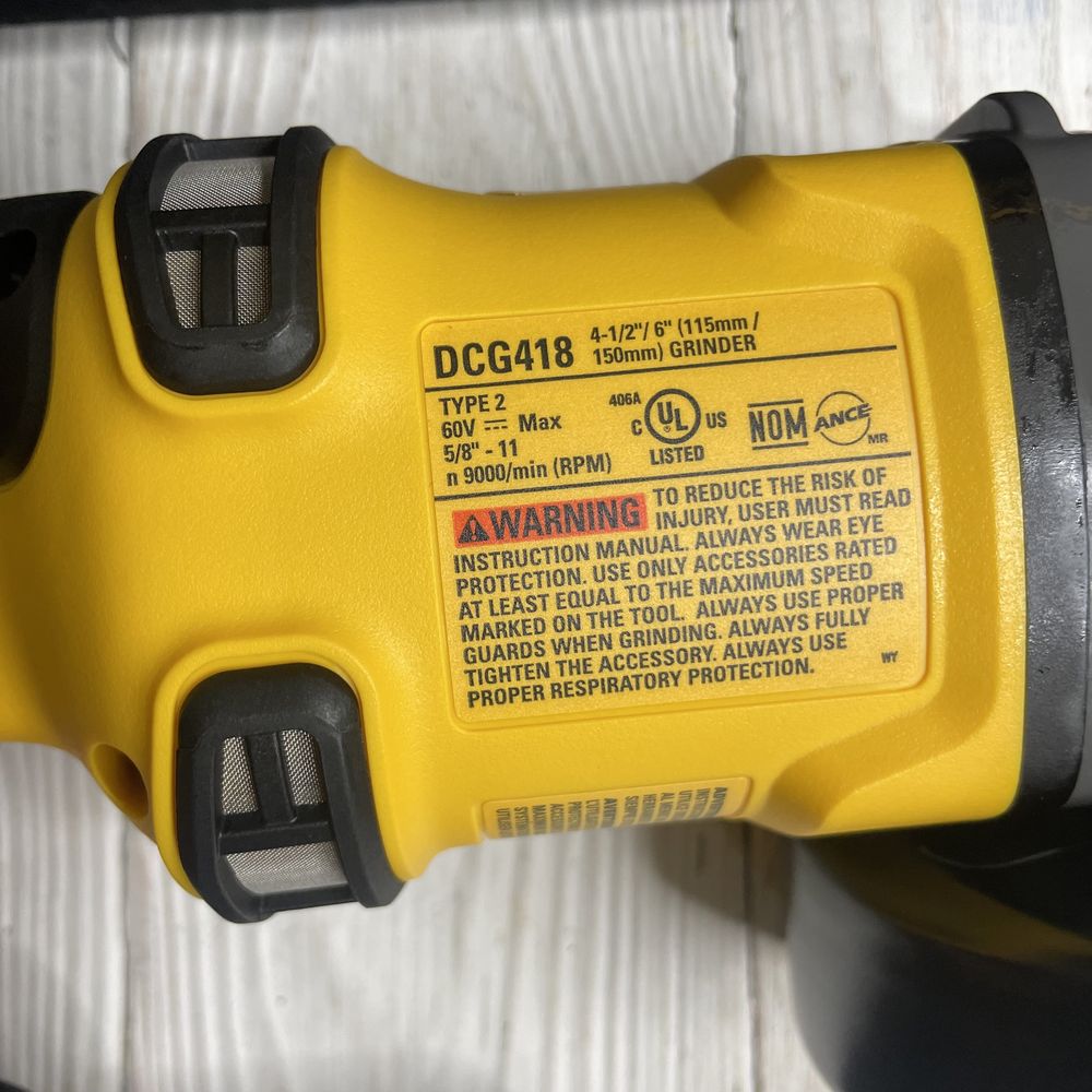 Аккумуляторная болгарка DEWALT DCG418B FLEXVOLT 60V MAX*