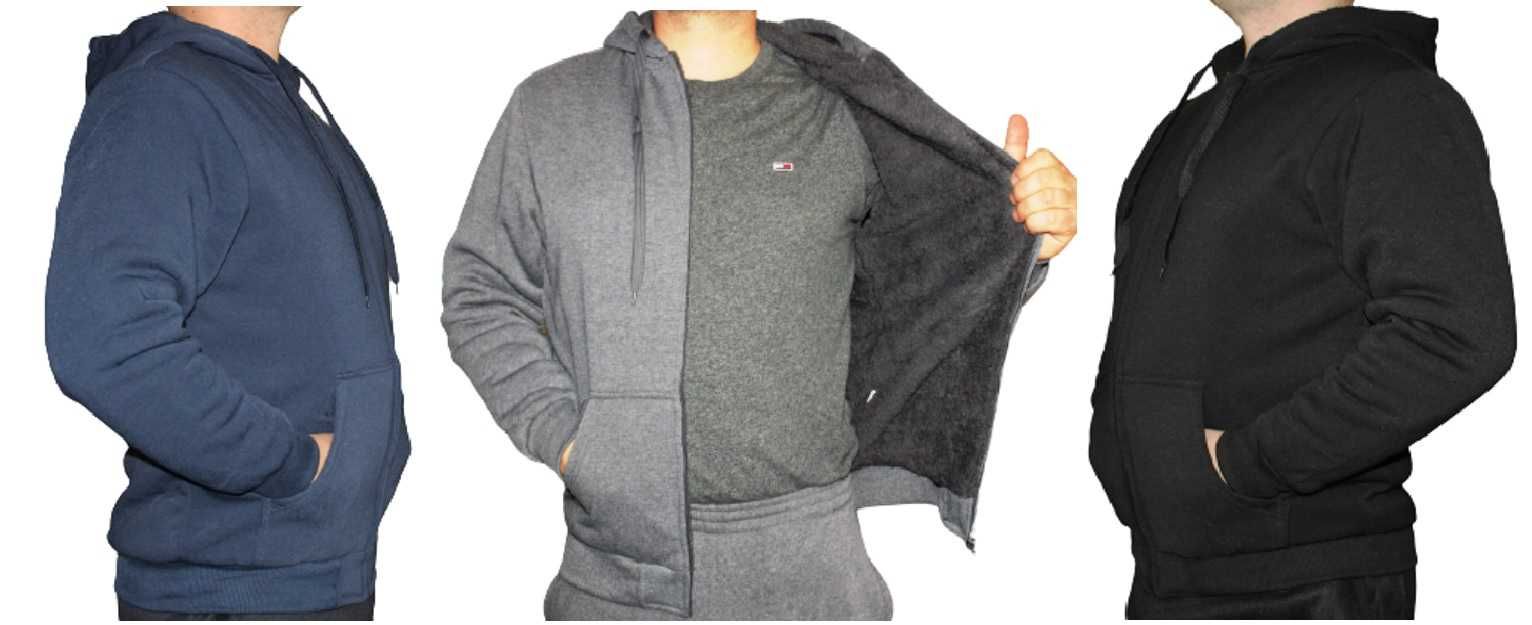 BLUZA OCIEPLANA futerkiem gruba i ciepla z kapturem rozmiary od XL-6XL
