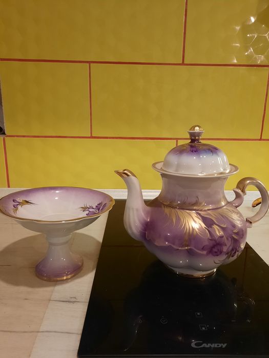 Чайник та цукениця Коростеньский завод . Сервіз "пролісок"