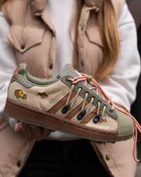 Жіночі кросівки Adidas Superstar x Melting Sadness Green Brown