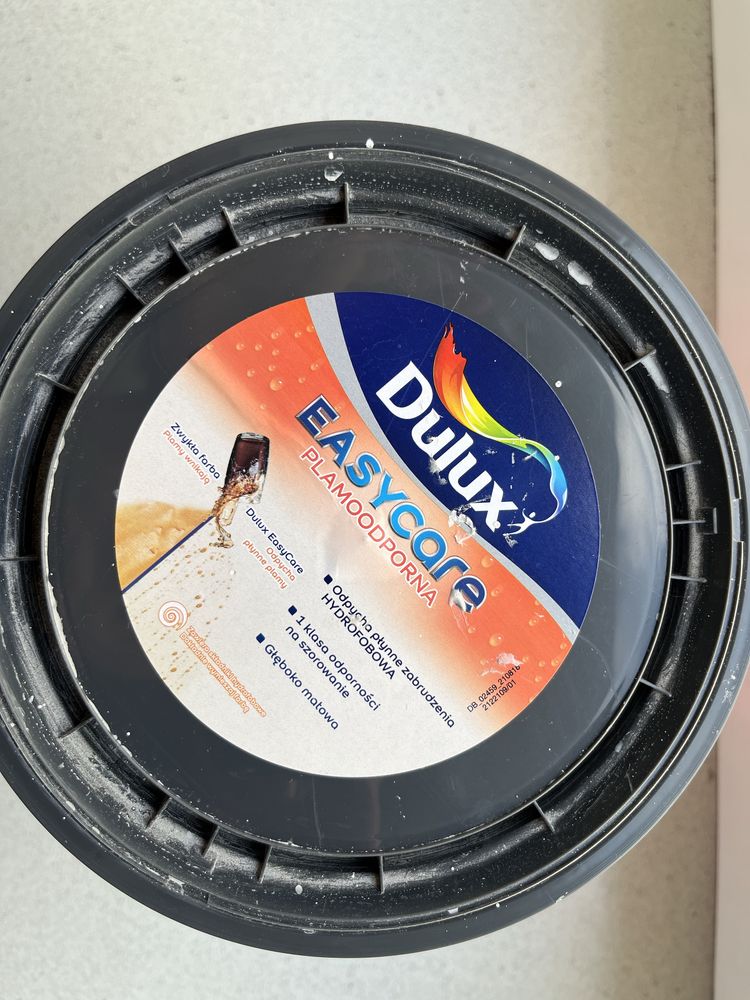 Farba plamoodporna Dulux Easycare 5 litrów najmocniejszy szary matowa