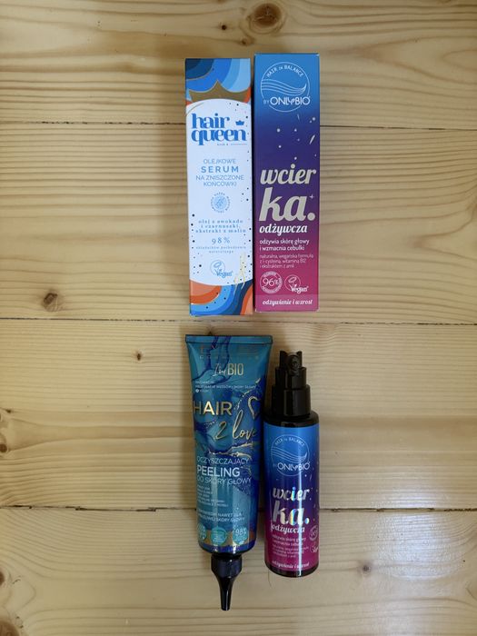 Kosmetyki do włosów OnlyBio wcierka serum olejkowe peeling