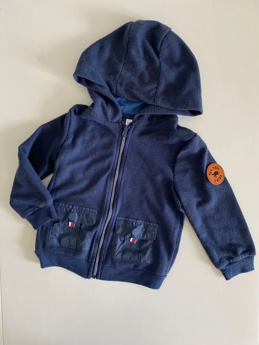 Pepco bluza z kapturem kurtka rozpinana granatowa chłopięca 80
