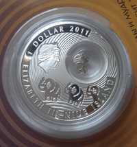 Срібна монета "Слоник - на вдачу",  2011 р.