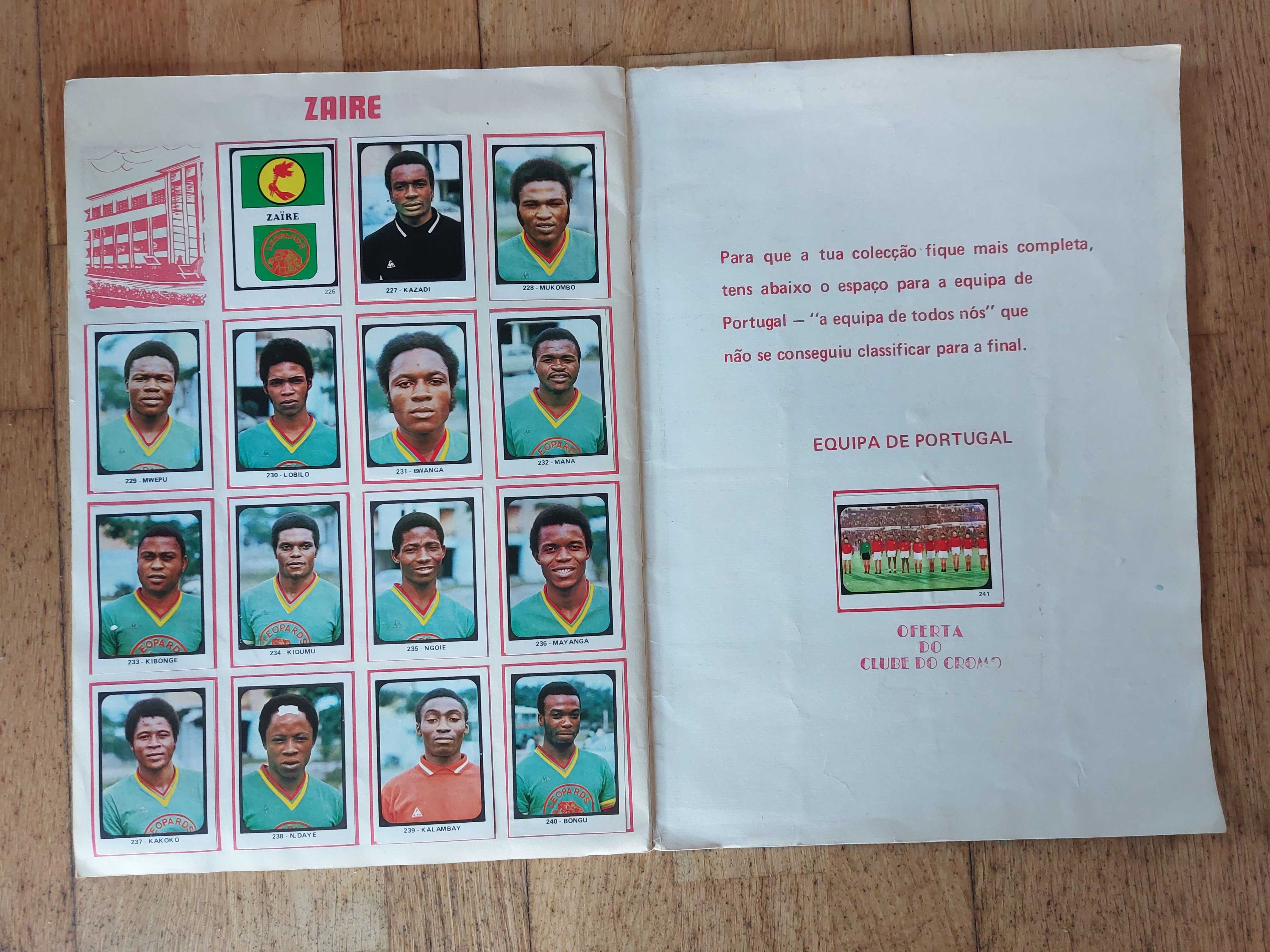 Colecção de cromos - Munique 1974 - Completa