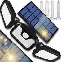 Lampa Solarna Led 3w1 Zewnętrzna Uliczna Czujnik Ruchu Zmierzchu