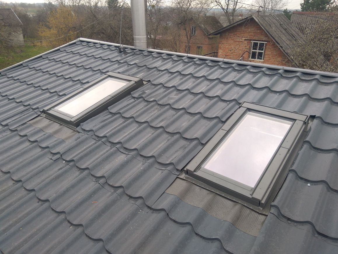 Монтаж мансардних вікон FAKRO,Roto,Velux. Дах, покрівля. Ціна від 4500
