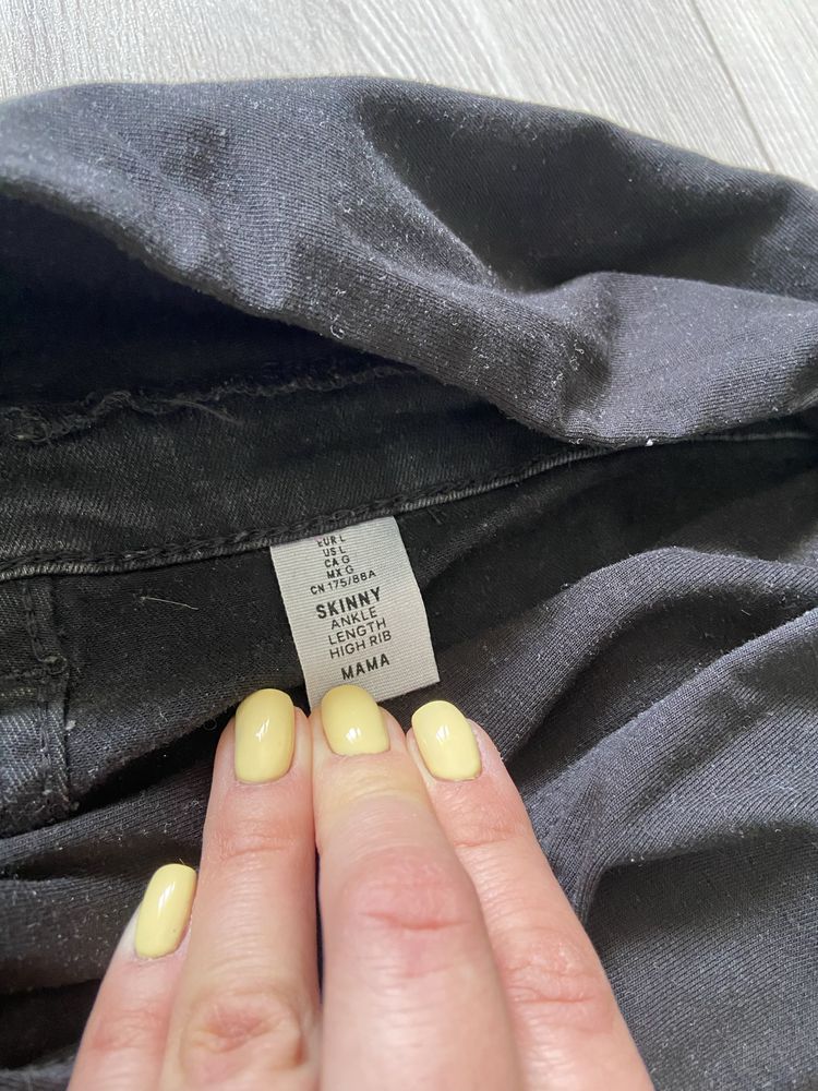 Jeansy szare ciążowe z H&M