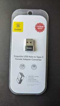 Перехідник Baseus Type-C to USB black