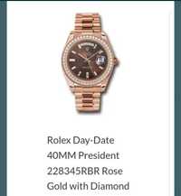 Relógio Rolex Day Date Rose gold com diamantes