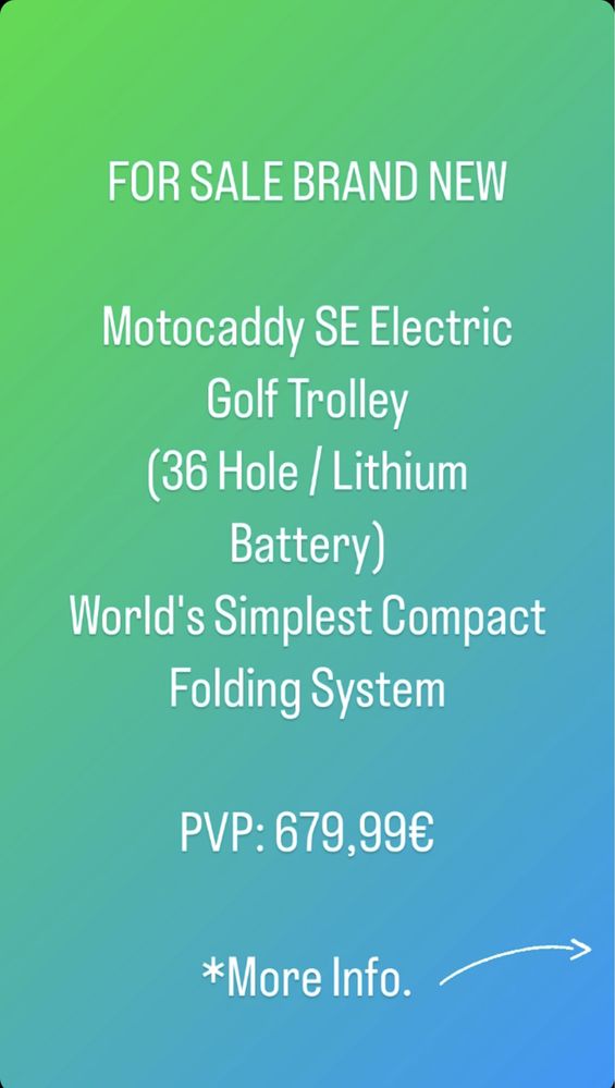 Motocaddy SE Electric Golf Trolley
