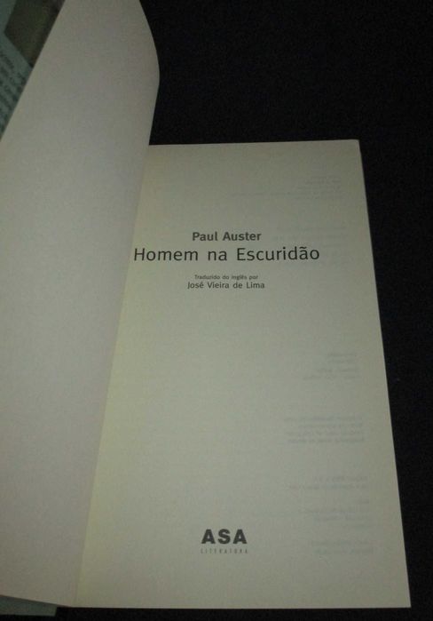 Livro Homem na Escuridão Paul Auster