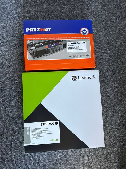 Toner Pryzmar LPL MX711/811 i bęben Lexmark 52D0Z00 – nowe, oryginalne