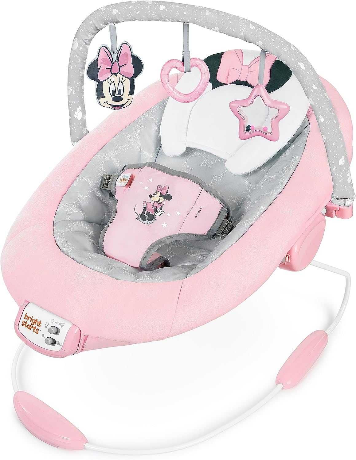Bright Starts Disney Minnie Mouse Bouncer z uspokajającymi wibracjami