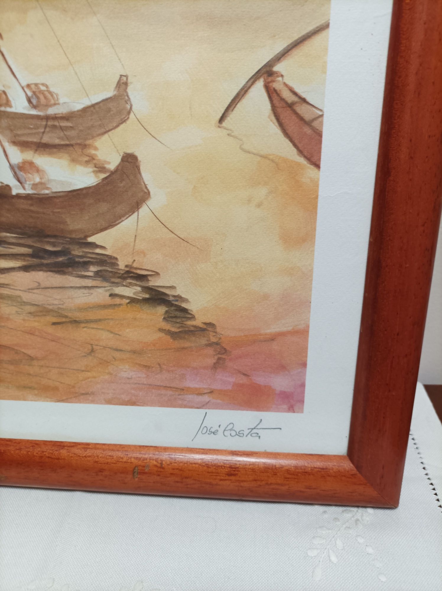 Quadro. Aguarela assinada.