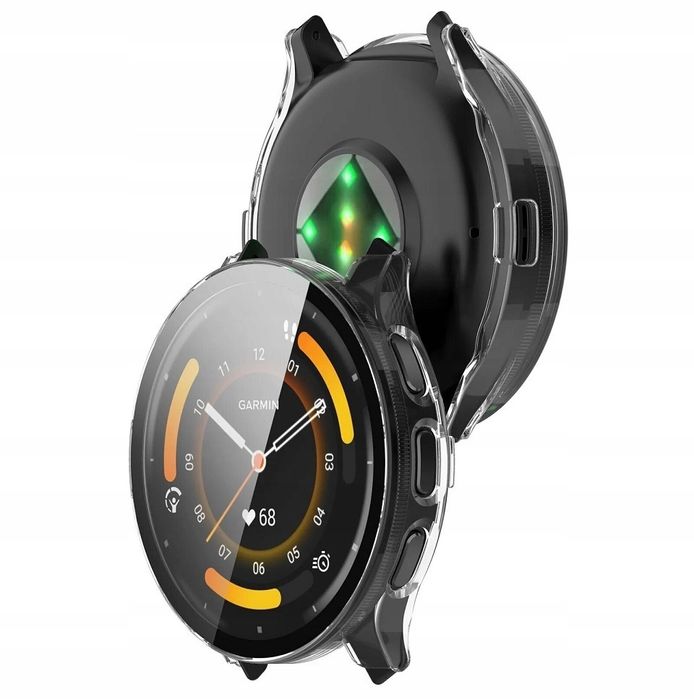 Etui z wbudowanym szkłem 2w1 Pełna Ochrona do Garmin Venu 3s
