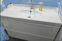 szafka z umywalką Ikea 102cm RUTSJÖN/ RÄTTVIKEN połysk