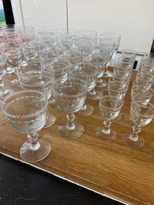 Serviço de copos antigo (8 pessoas)