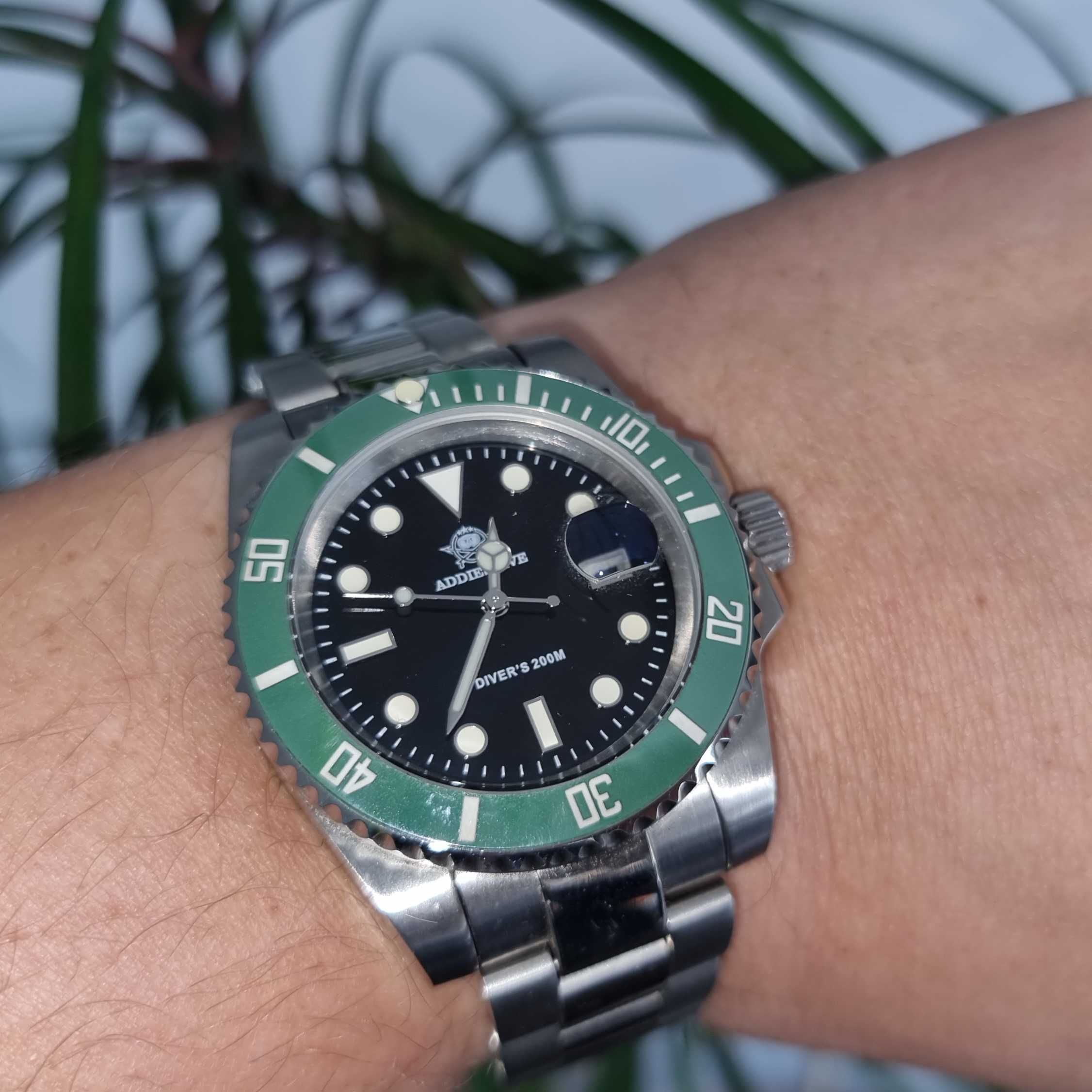 AddiesDive diver "submariner" kwarcowy z lumą BGW9