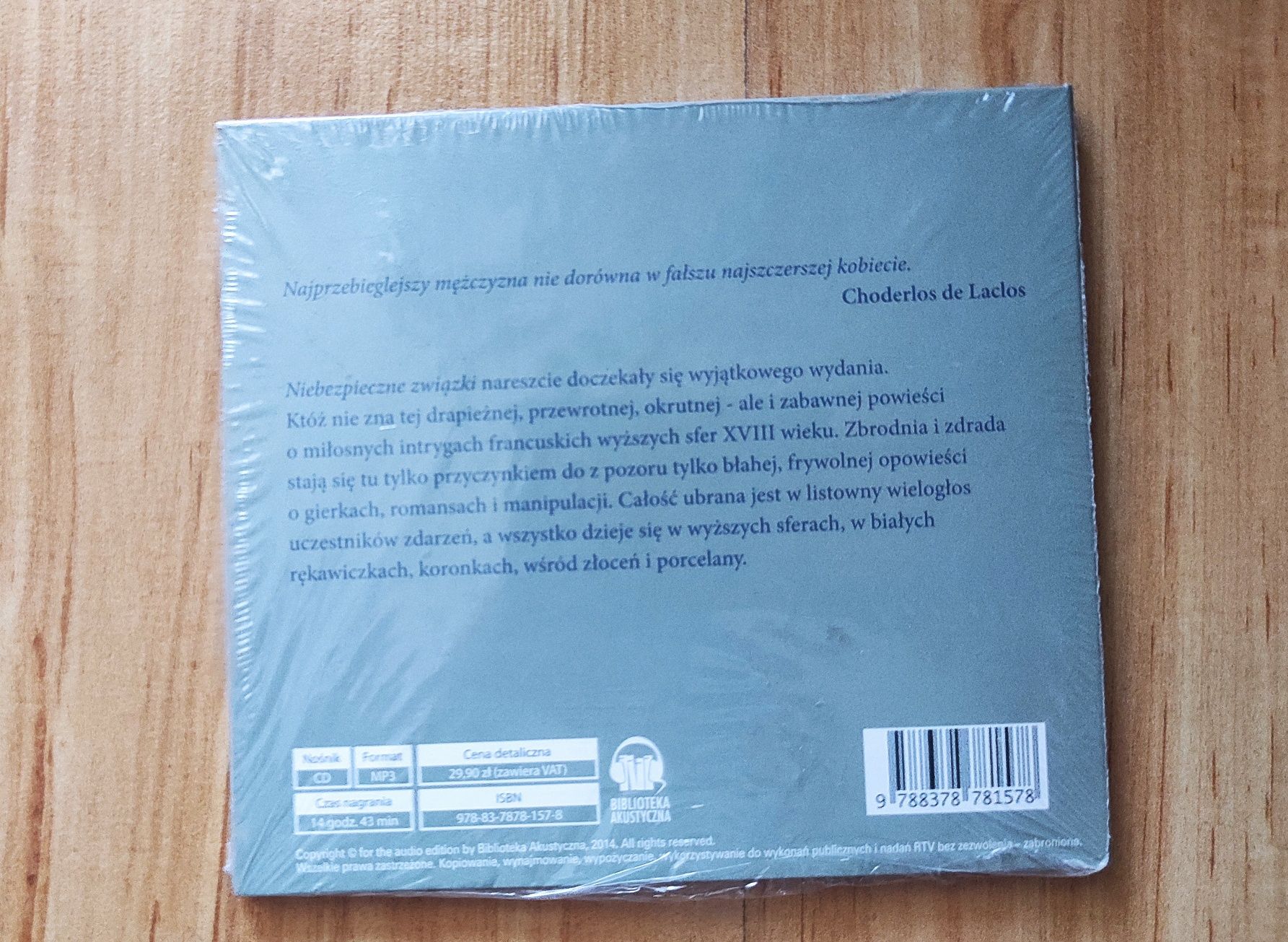 Audiobook "Niebezpieczne związki" - CD, MP3 - Choderlos de Laclos