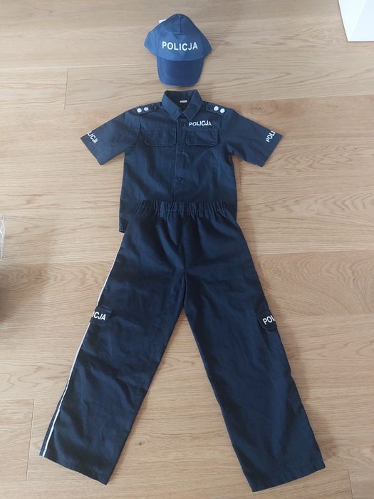 Strój policjanta 8 lat przebranie kajdanki metalowe pistolet