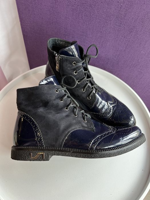 Ботинки черевики жіночі шкіряні Blue temp