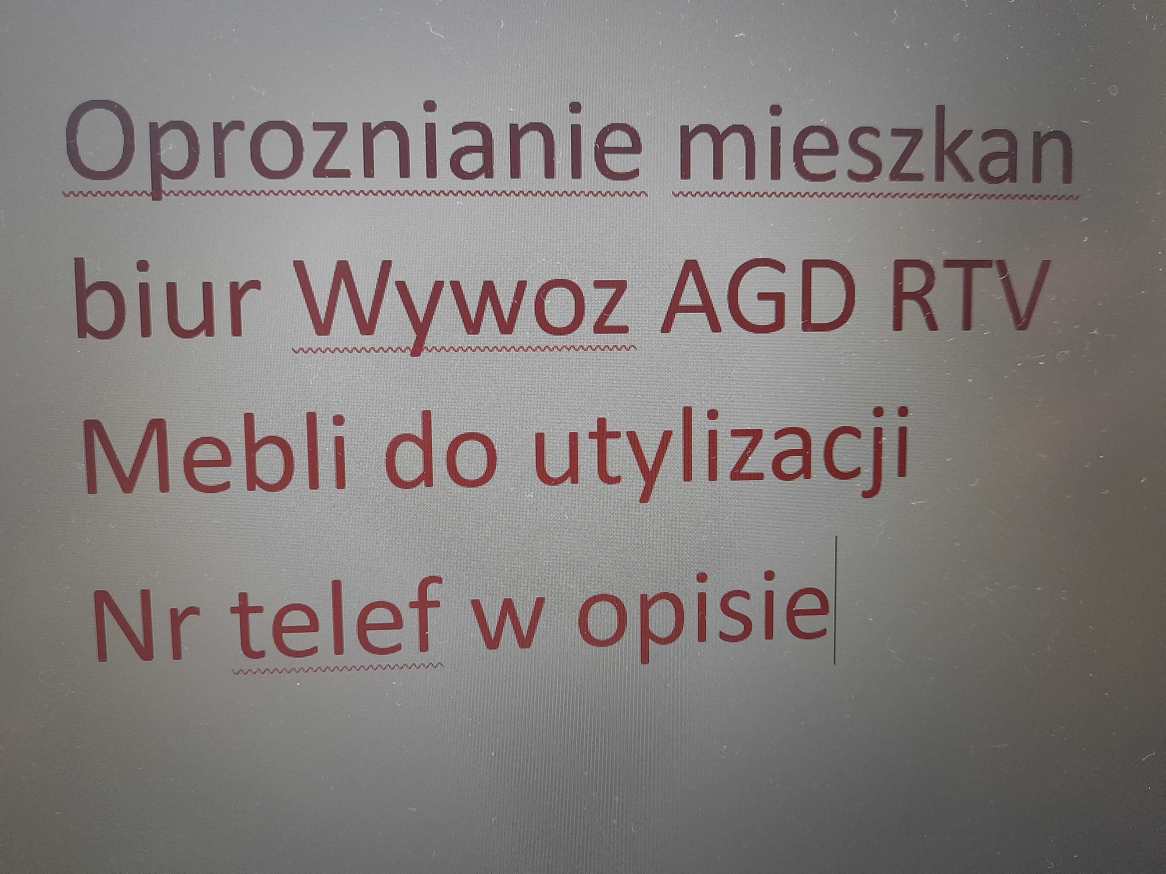 Oproznianie mieszkan biur Wywoz AGD RTV Mebli doutylizacji Knorow