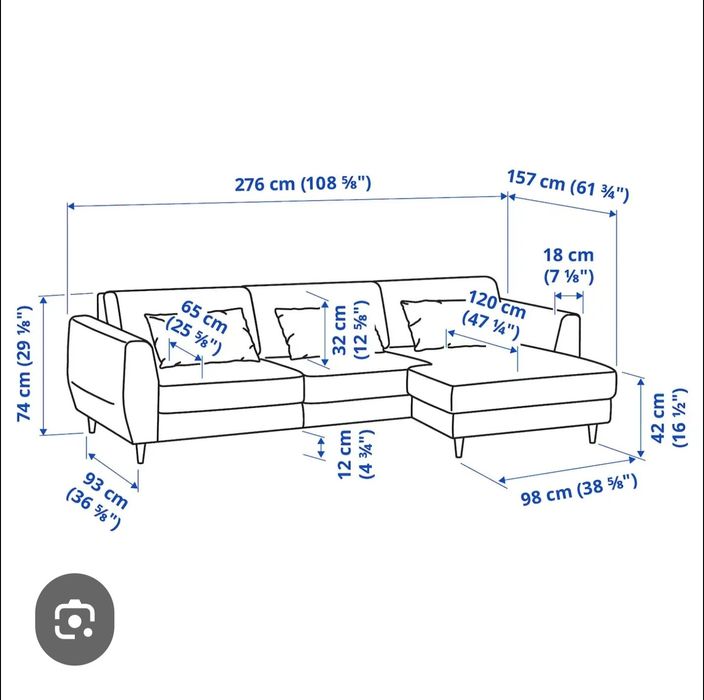 Sofá Chaise  "Novo" usado 1 mês