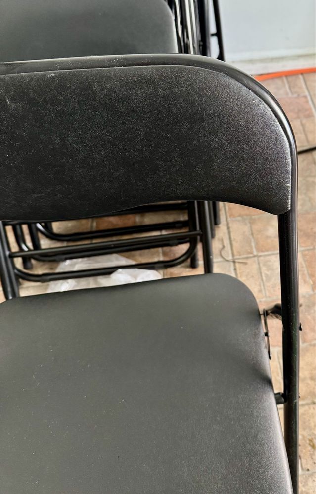 12 x Krzesło składane / rozkładane OGRODOWE CATERINGOWE BIUROWE CZARNE