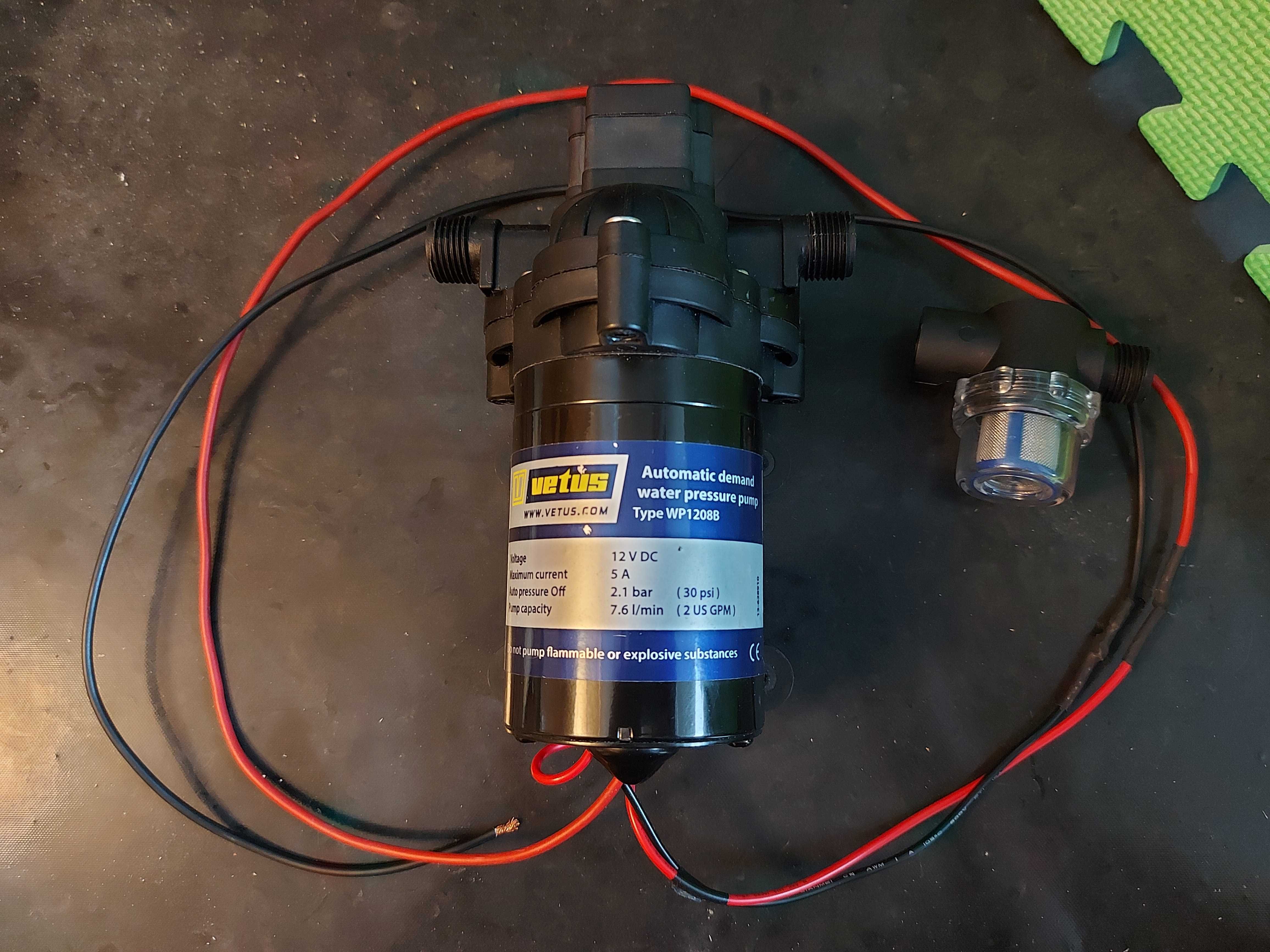 Pompa ciśnieniowa Vetus 7,6 l/min. 12V, WP1208B kamper jacht