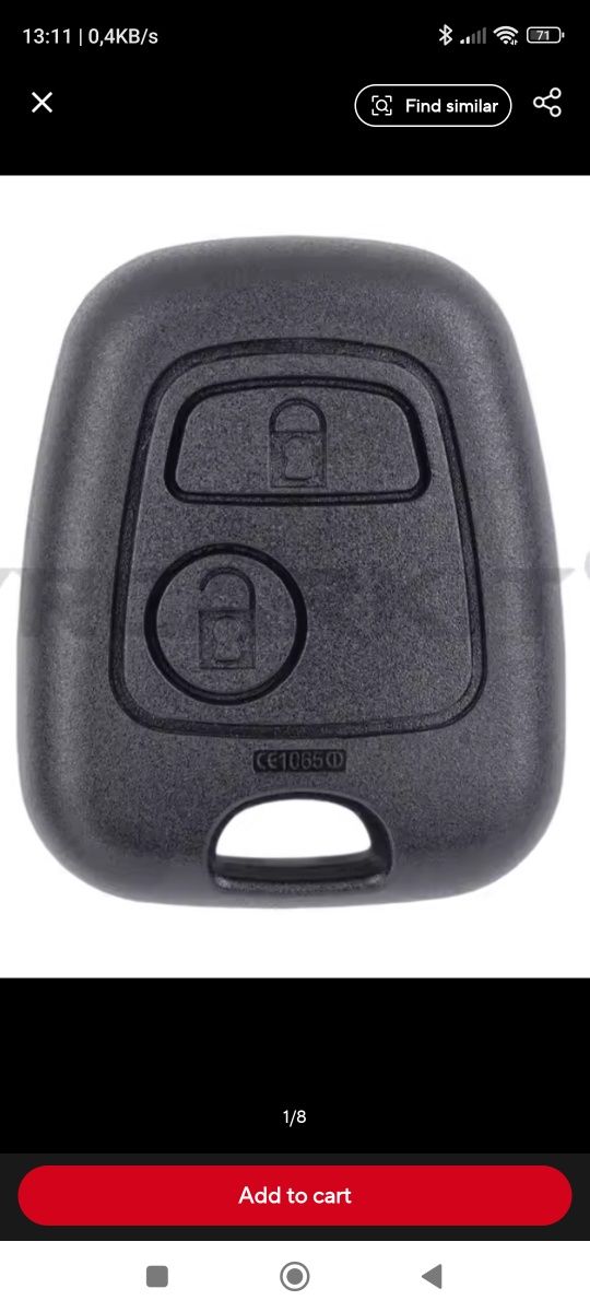 Capa chave Peugeot  Citroen