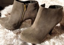 Bota camurça cinza 37