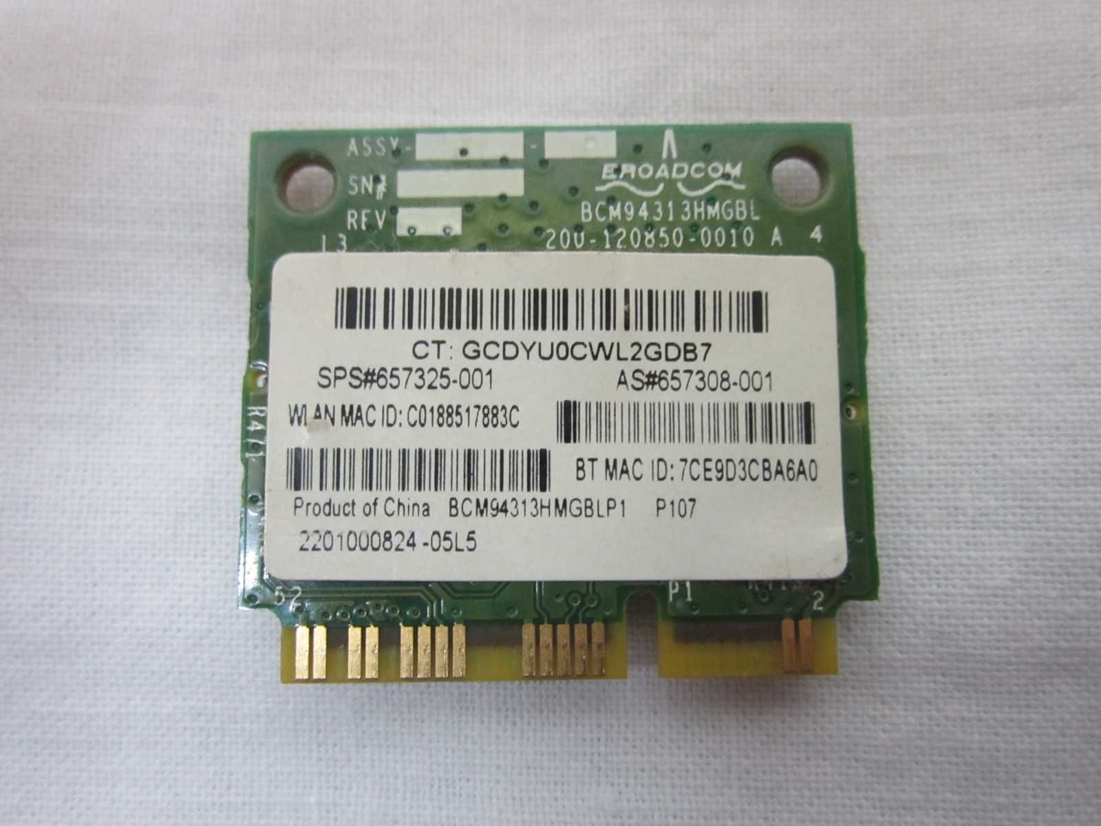 Wi-Fi + Bluetooth 4.0 модуль Broadcom BCM94313HMGB  150МB/s для HP