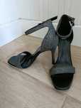 Buty szpilki brokatowe czarne 36