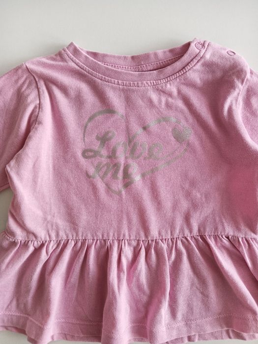 Bluzka koszulka dziewczęca długi rękaw r. 86