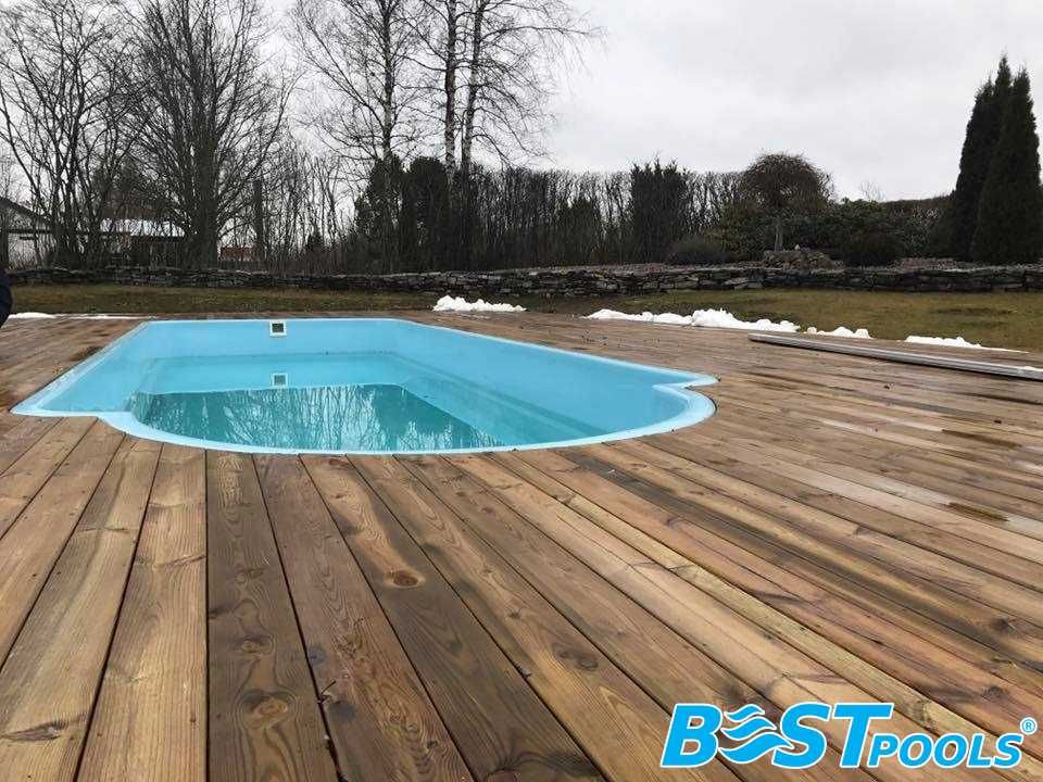 Ogrodowy basen CASABLANCA 7.4x3.2x1.55m z izolacją PRODUCENT Bestpools