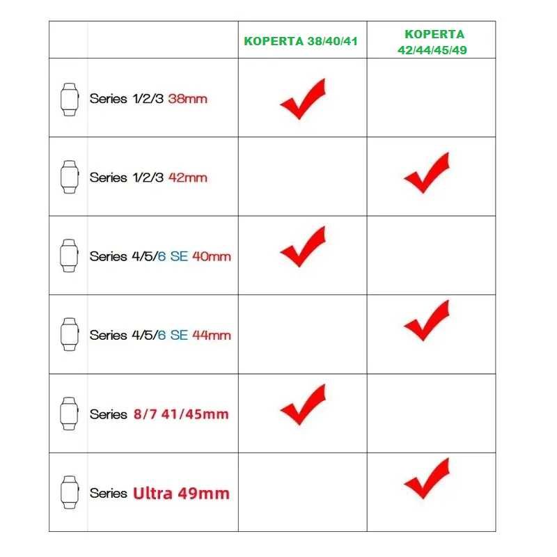 apple watch paski silikonowe 42/44/45mm