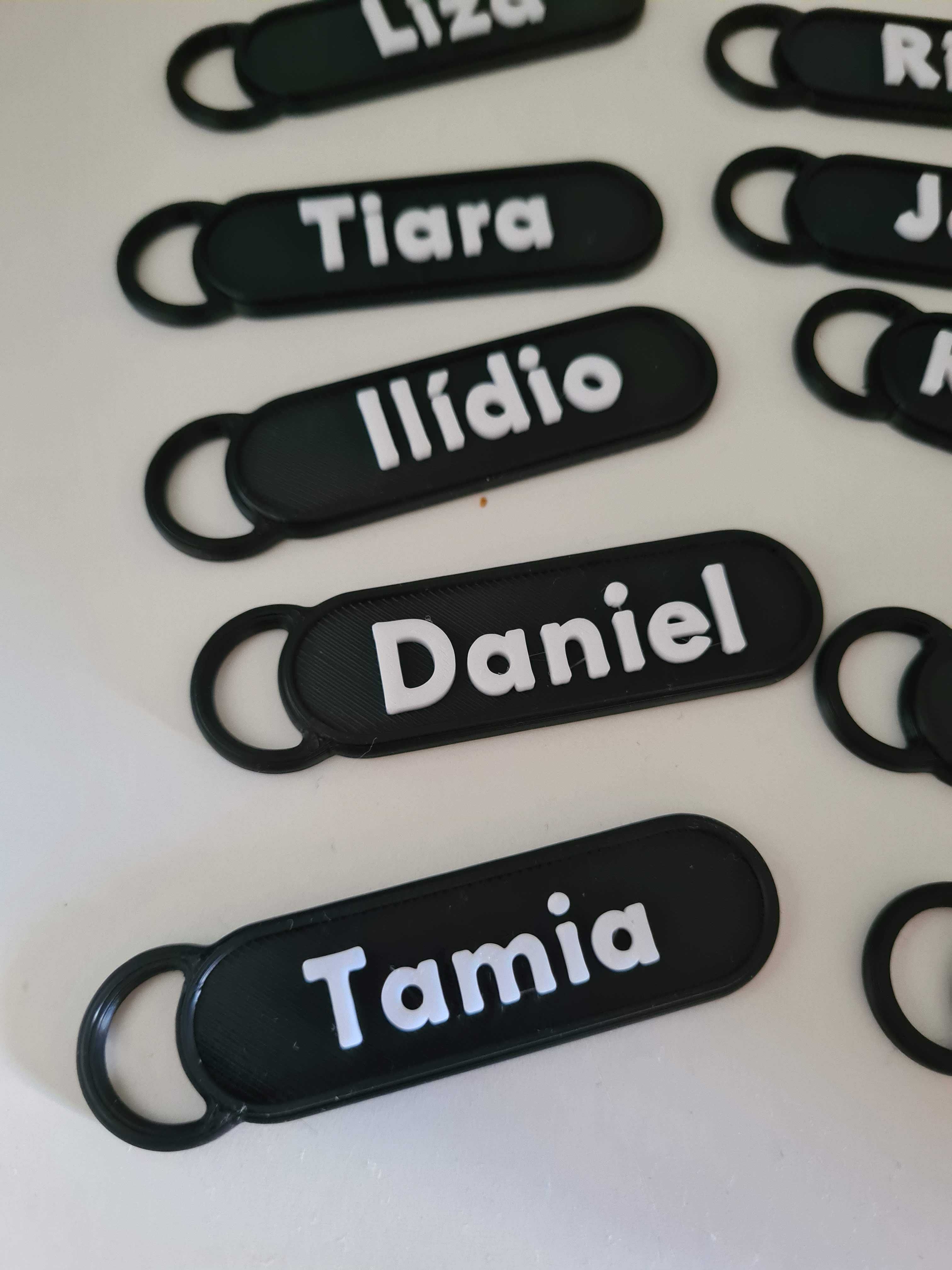 Porta chaves com o teu nome