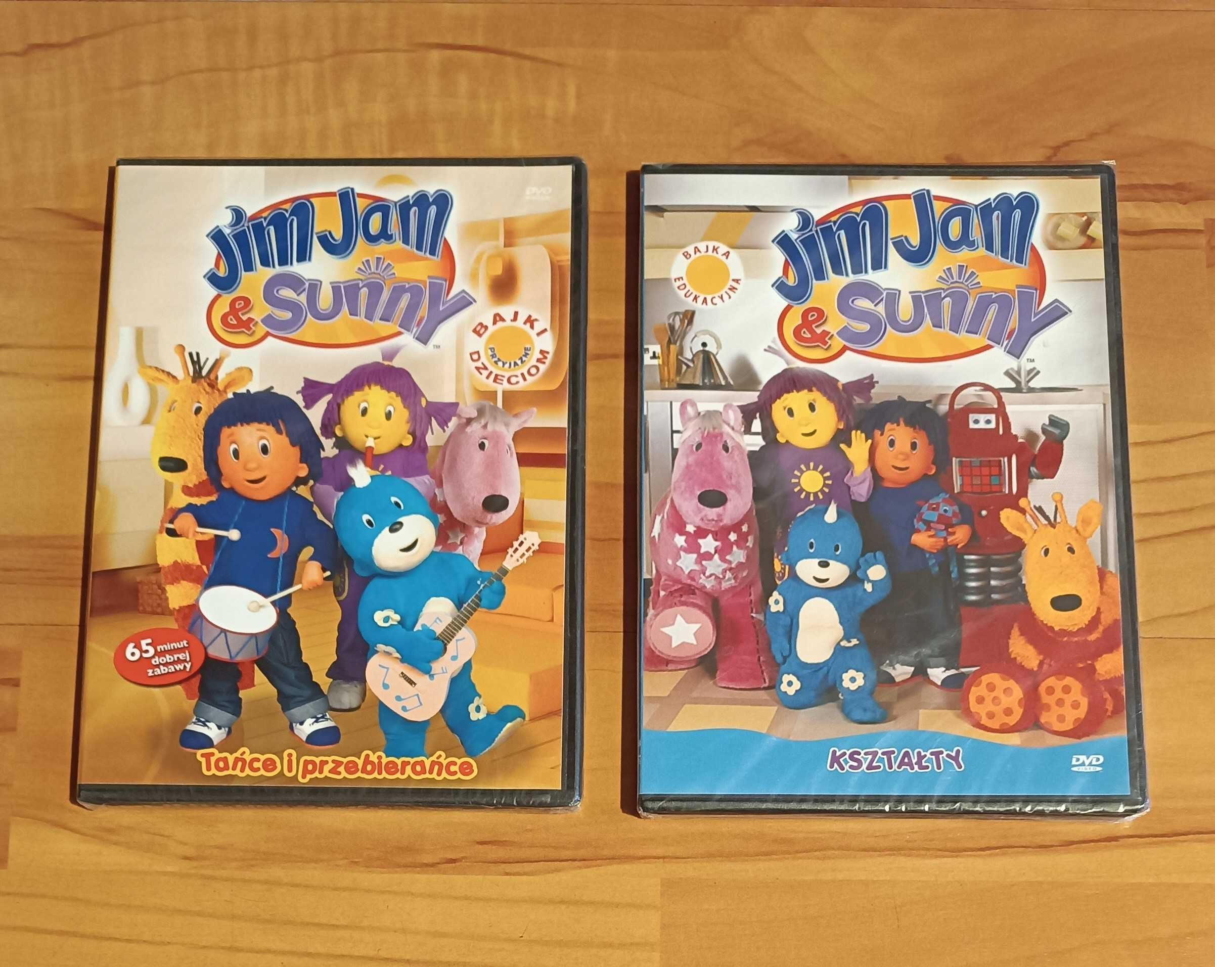 jim Jam & Sunny - zestaw bajek DVD przyjaznych dzieciom ZAFOLIOWANE!