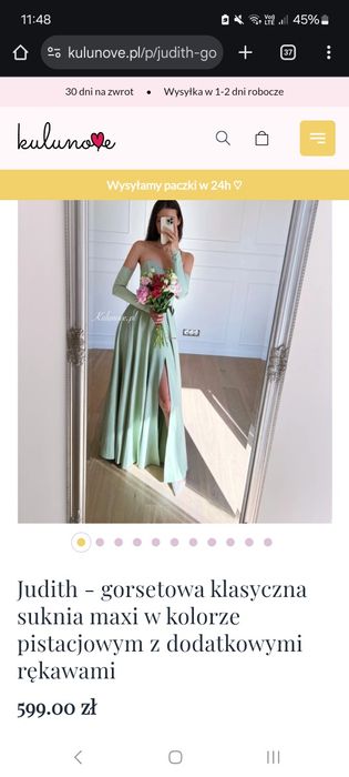 Błękitna sukienka na gorsecie w serduszko na ślub cywilny poprawiny